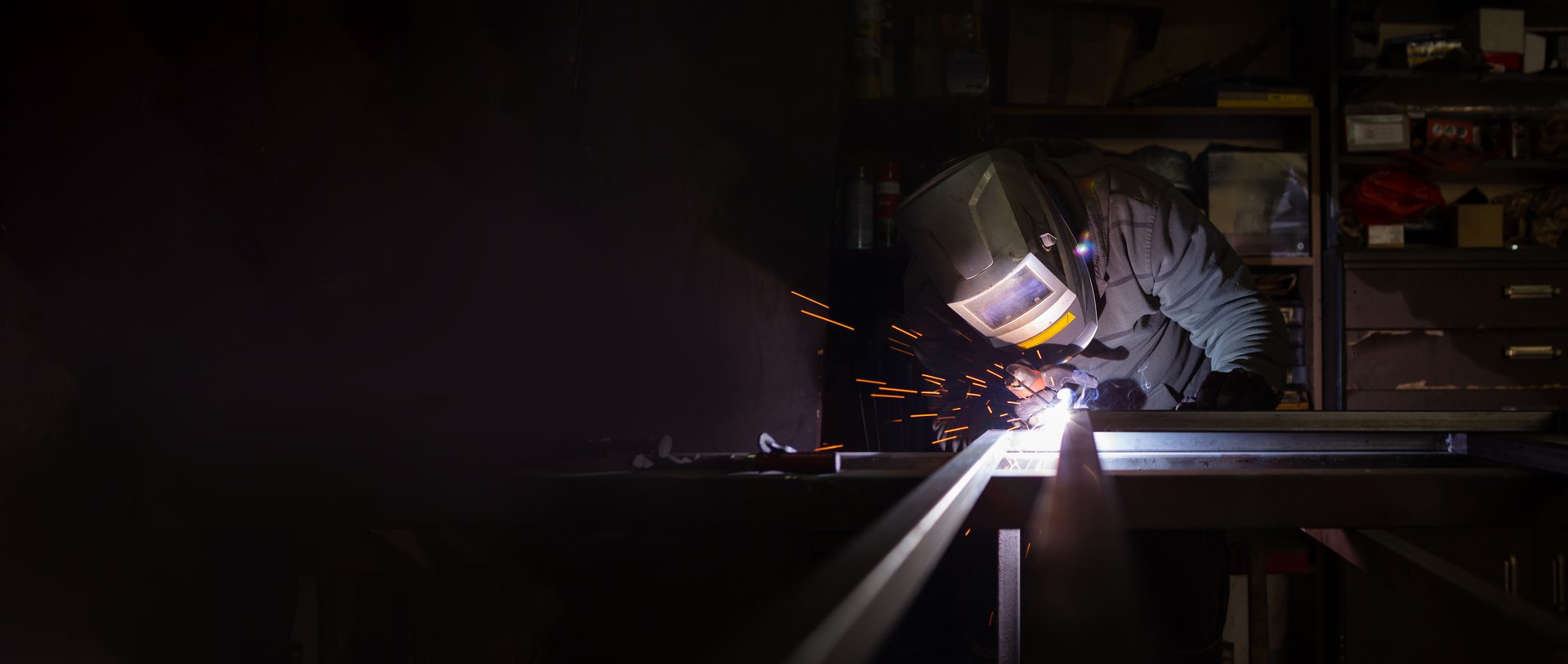Valor welder running a TIG bead — defense-grade joints qualified to MIL-STD and AWS welding standards.